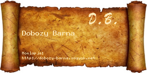Dobozy Barna névjegykártya
